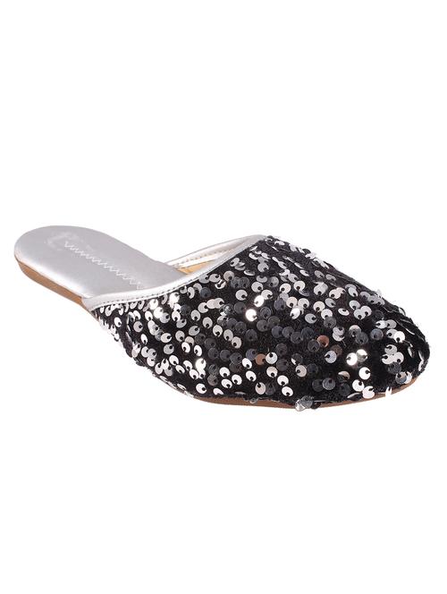 silver slip on mojari - 17673133 - Standard Image - 1