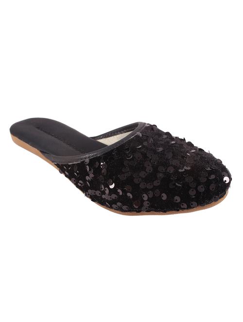 black slip on mojari - 17673134 - Standard Image - 1