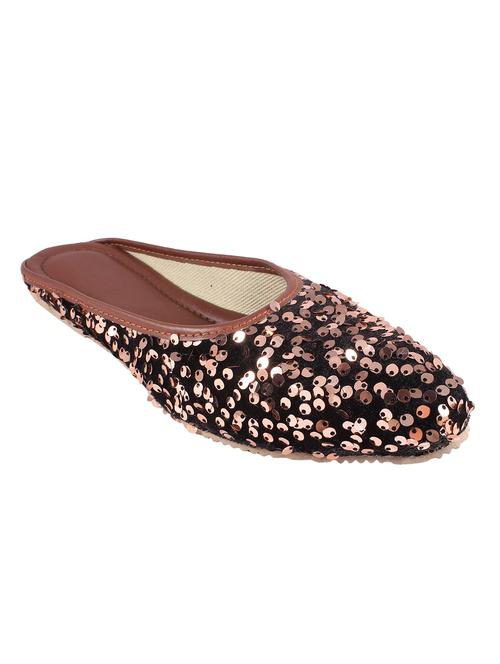 brown slip on jutis - 17673138 - Standard Image - 1