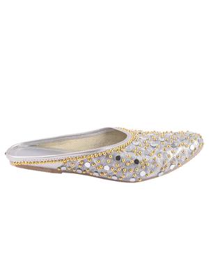 silver slip on jutis - 17673161 - Standard Image - 2