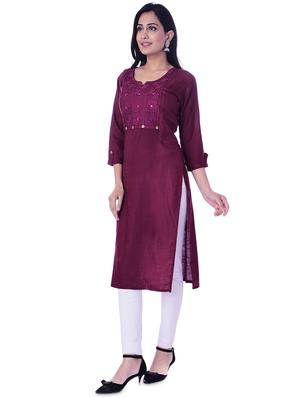 tonal embroidered straight kurta - 17673189 - Standard Image - 2