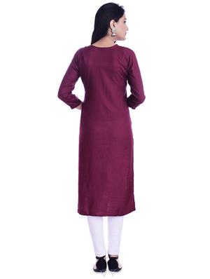 tonal embroidered straight kurta - 17673189 - Standard Image - 3