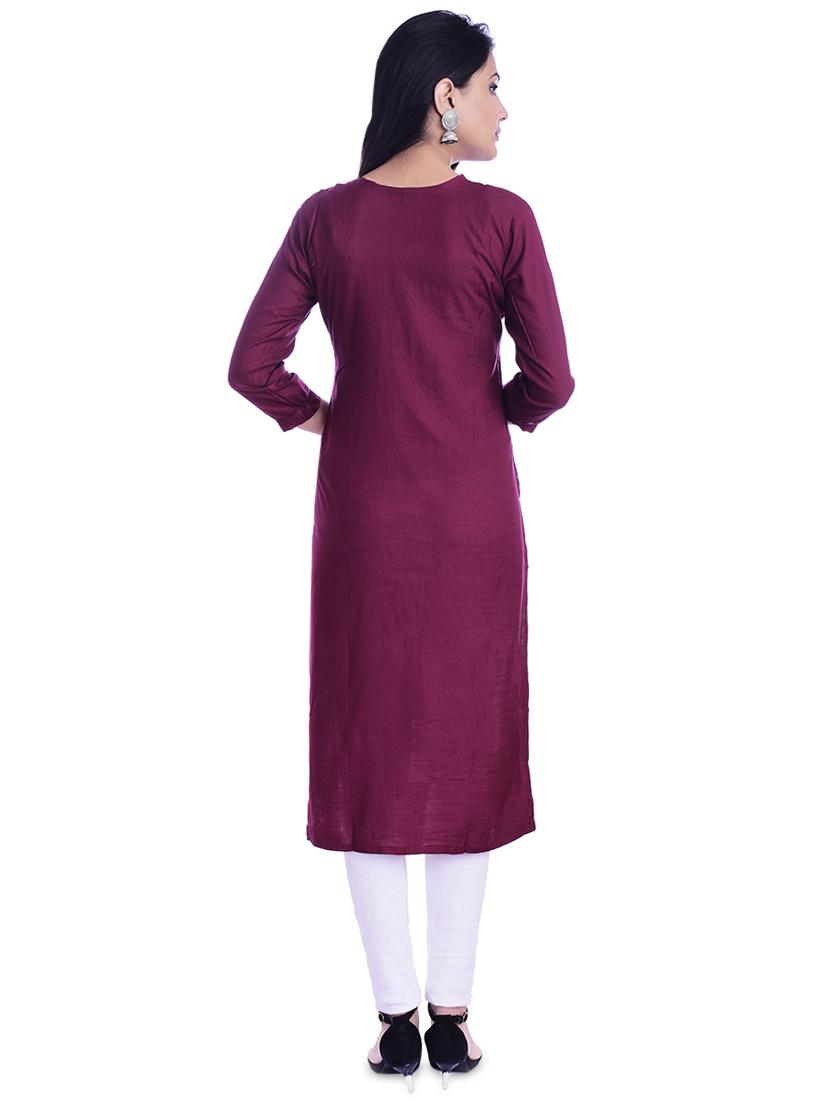 tonal embroidered straight kurta - 17673189 - Zoom Image - 3