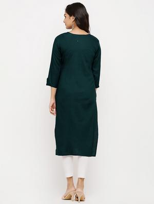 tonal embroidered straight kurta - 17673198 - Standard Image - 3