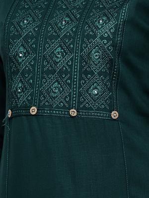 tonal embroidered straight kurta - 17673198 - Standard Image - 4