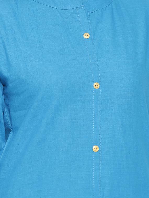 solid straight kurta - 17673210 - Zoom Image - 4