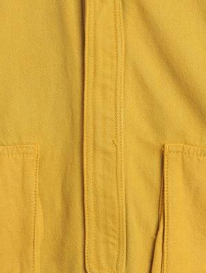 yellow cotton regular jackets & coat - 17673224 - Standard Image - 3