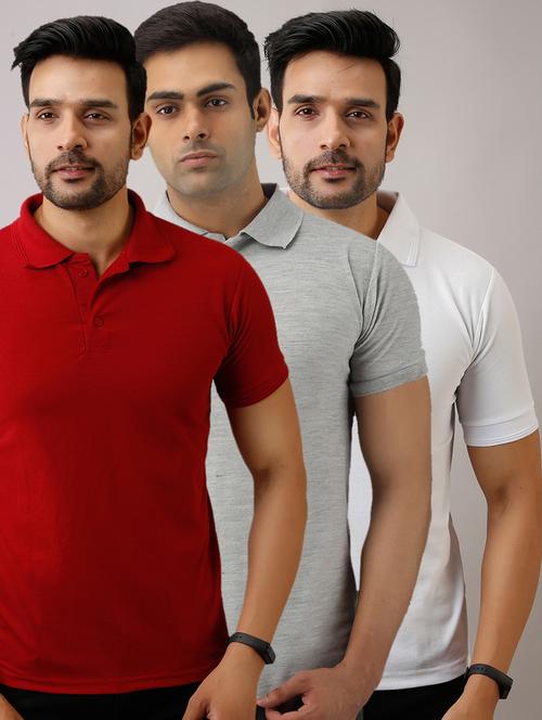 set of 3 solid combo t-shirts - 17673310 - Standard Image - 1