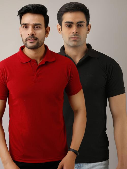 multi colored solid combos t-shirt - 17673340 - Very Small Image - 1