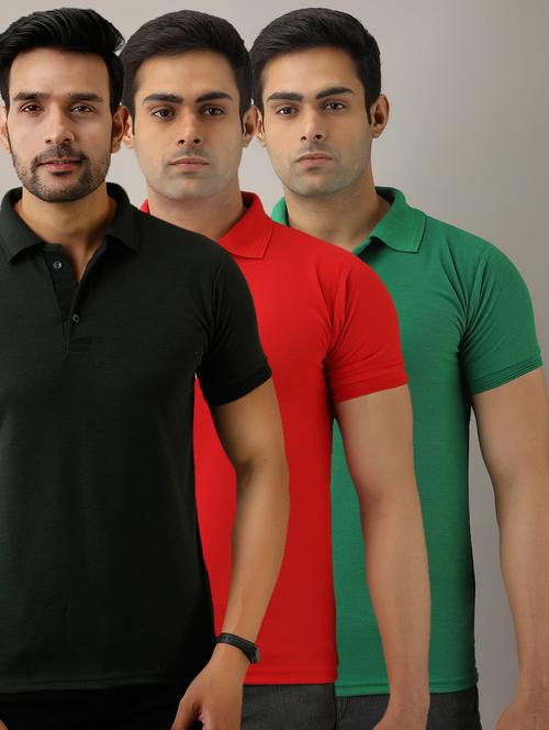 set of 3 solid combo t-shirts - 17673364 - Very Small Image - 1