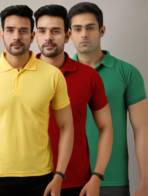 set of 3 solid combo t-shirts - 17673402 - Very Small Image - 1