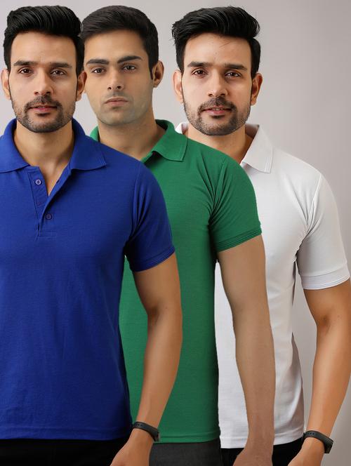 set of 3 solid combo t-shirts - 17673405 - Very Small Image - 1