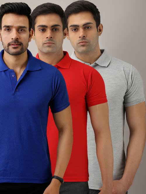 multi colored solid combos t-shirt - 17673417 - Very Small Image - 1