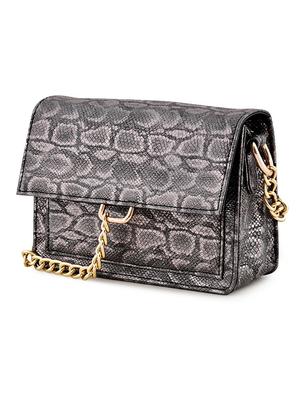 grey leatherette (pu) regular sling bag - 17673457 - Standard Image - 4