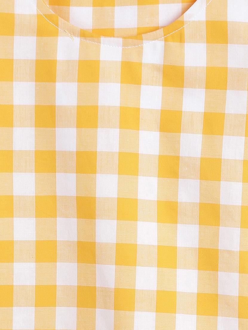 yellow checkered frock - 17674392 - Zoom Image - 3