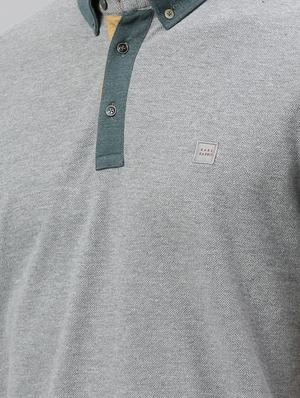grey solid polo t-shirt - 17675289 - Standard Image - 5