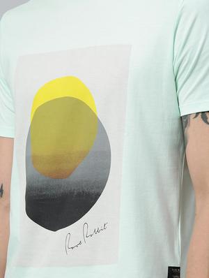 light blue front printed t-shirt - 17675323 - Standard Image - 5
