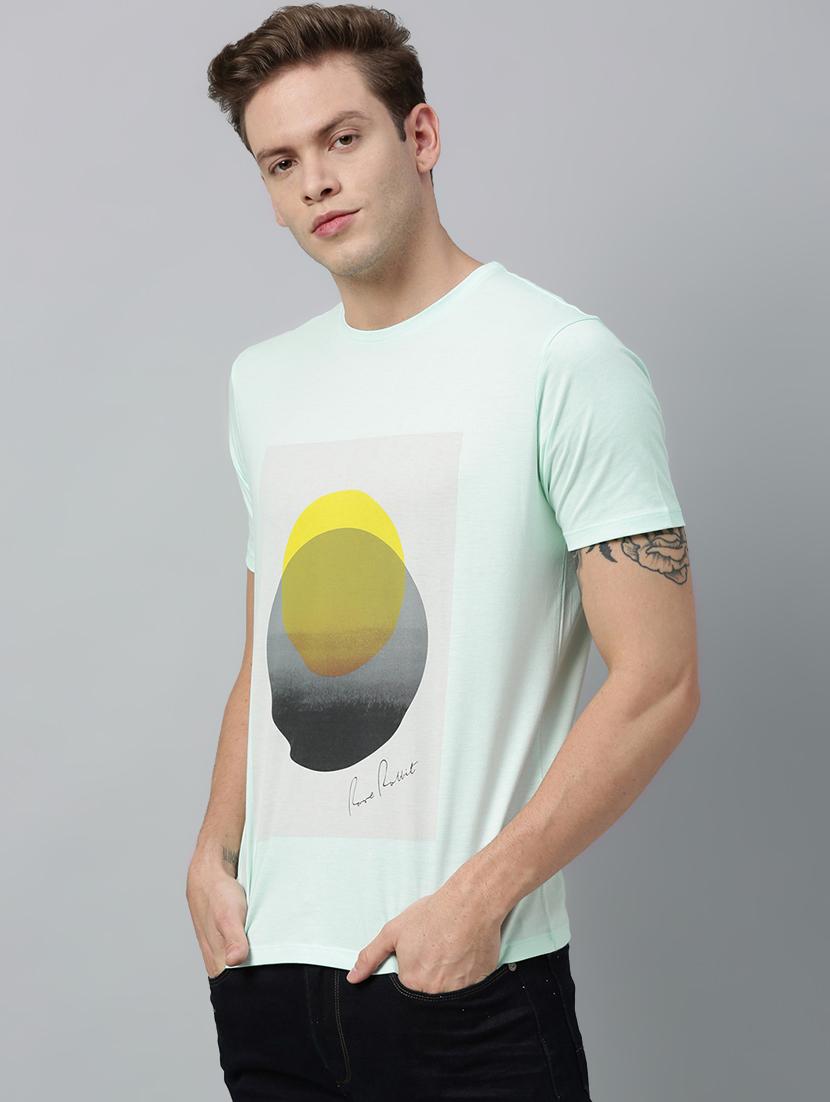 light blue front printed t-shirt - 17675323 - Zoom Image - 2