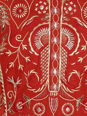 red cotton anarkali kurta - 17675440 - Standard Image - 5
