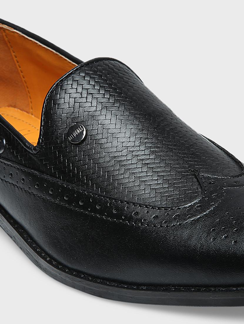 black leather slip on loafers - 17675500 - Zoom Image - 5