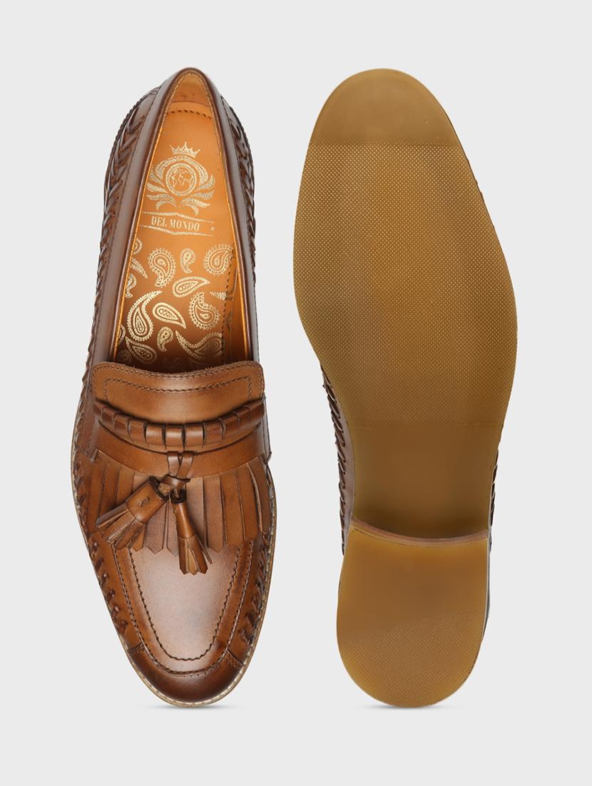 tan leather slip on loafers - 17675504 - Zoom Image - 4