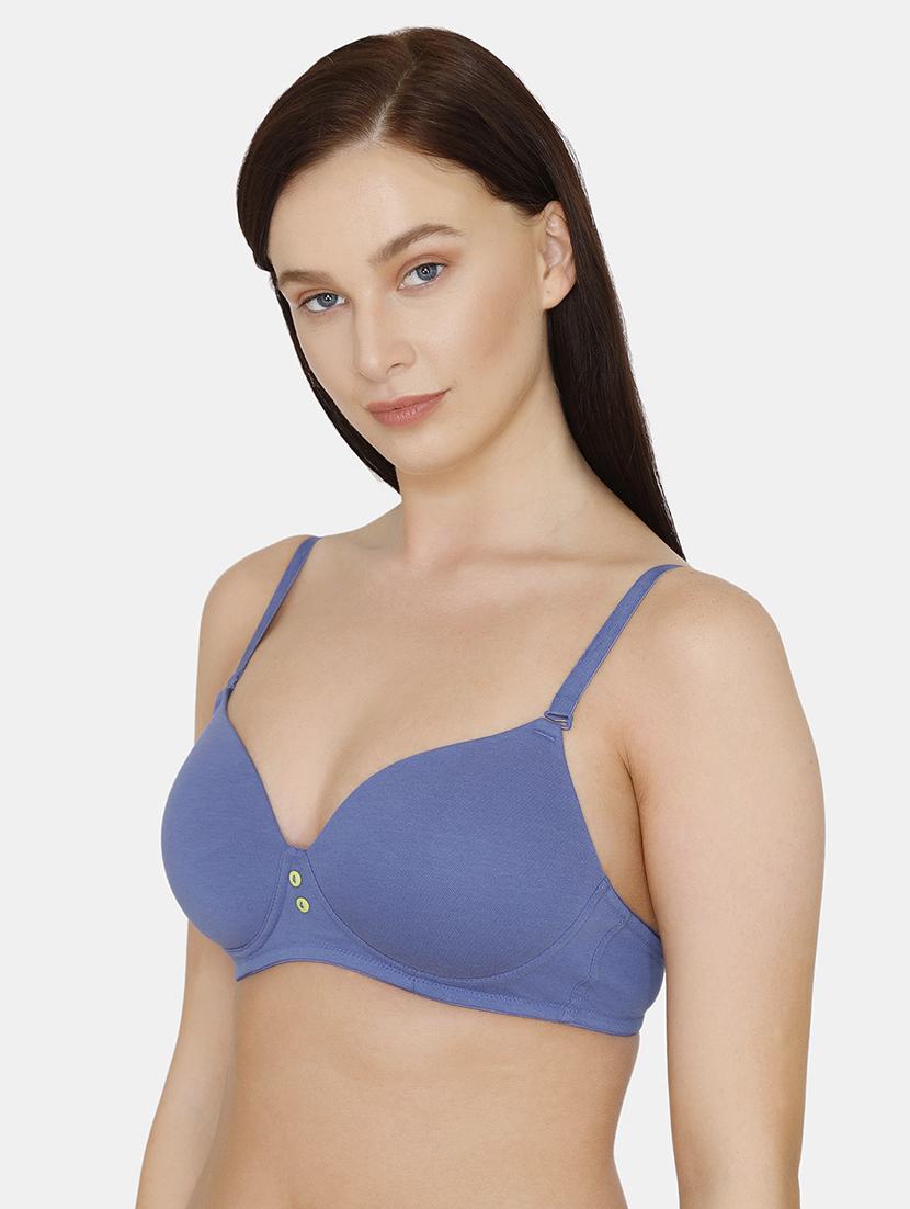 blue cotton tshirt bra - 17675628 - Zoom Image - 2