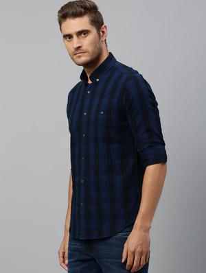 blue checkered casual shirt - 17675644 - Standard Image - 2
