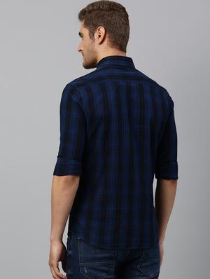 blue checkered casual shirt - 17675644 - Standard Image - 3