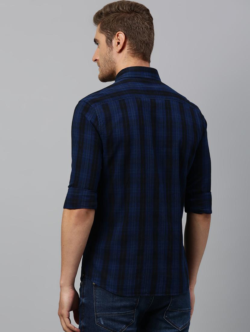 blue checkered casual shirt - 17675644 - Zoom Image - 3