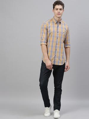 yellow checkered casual shirt - 17675661 - Standard Image - 4