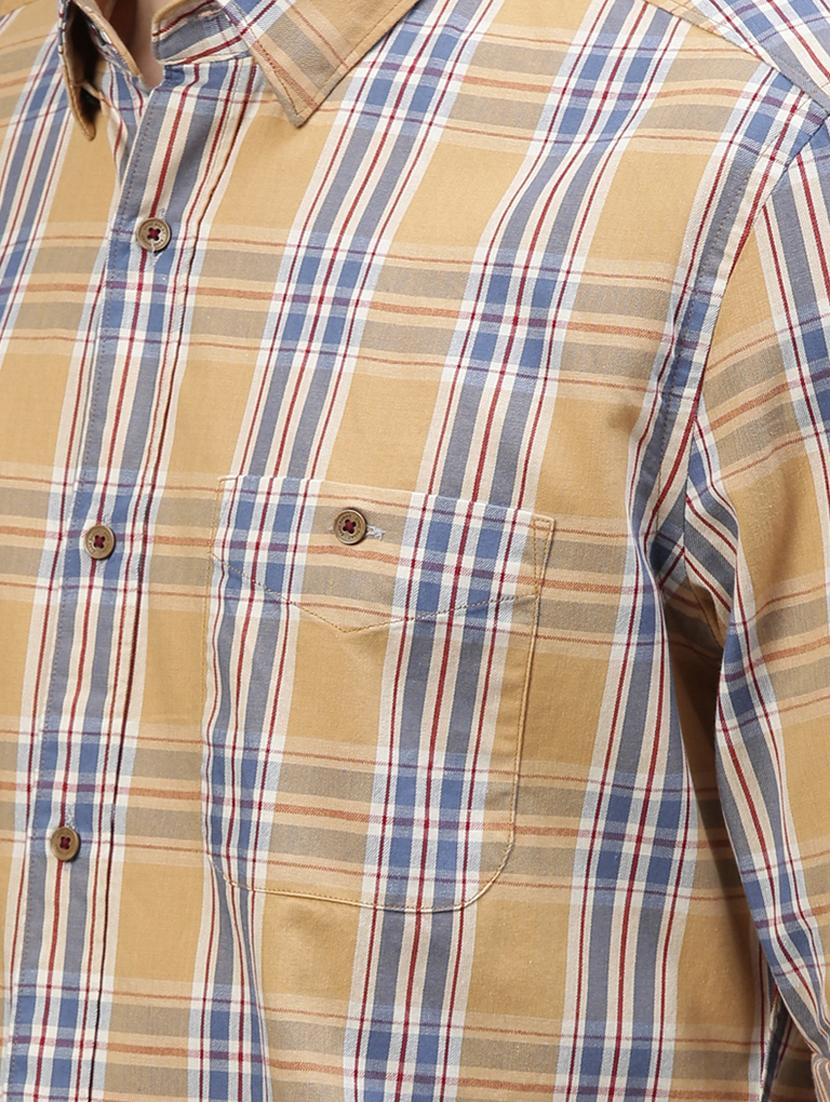 yellow checkered casual shirt - 17675661 - Zoom Image - 5