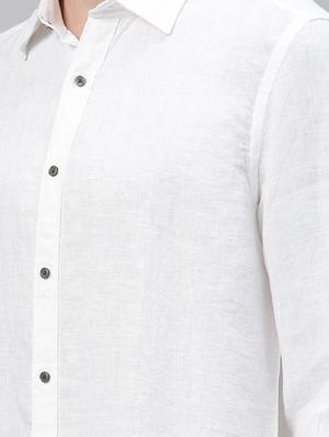 white solid casual shirt - 17675692 - Standard Image - 5