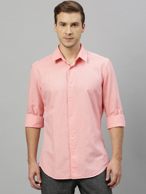 orange solid casual shirt - 17675710 - Standard Image - 1