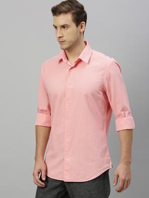 orange solid casual shirt - 17675710 - Standard Image - 2