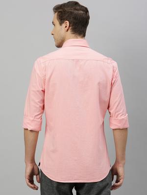 orange solid casual shirt - 17675710 - Standard Image - 3