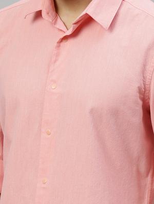 orange solid casual shirt - 17675710 - Standard Image - 5