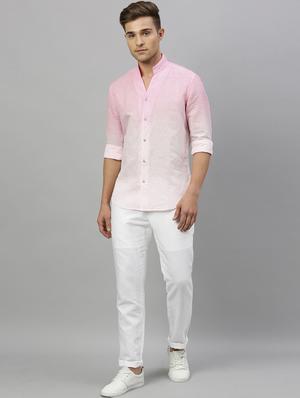 pink ombre casual shirt - 17675756 - Standard Image - 4