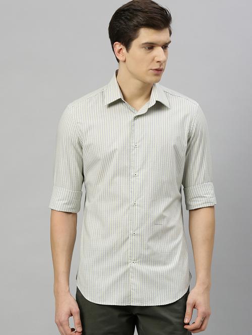 white self design casual shirt - 17675758 - Standard Image - 1