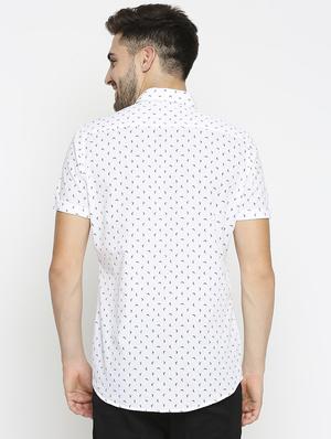 white printed casual shirt - 17675942 - Standard Image - 3