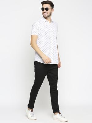 white printed casual shirt - 17675942 - Standard Image - 4