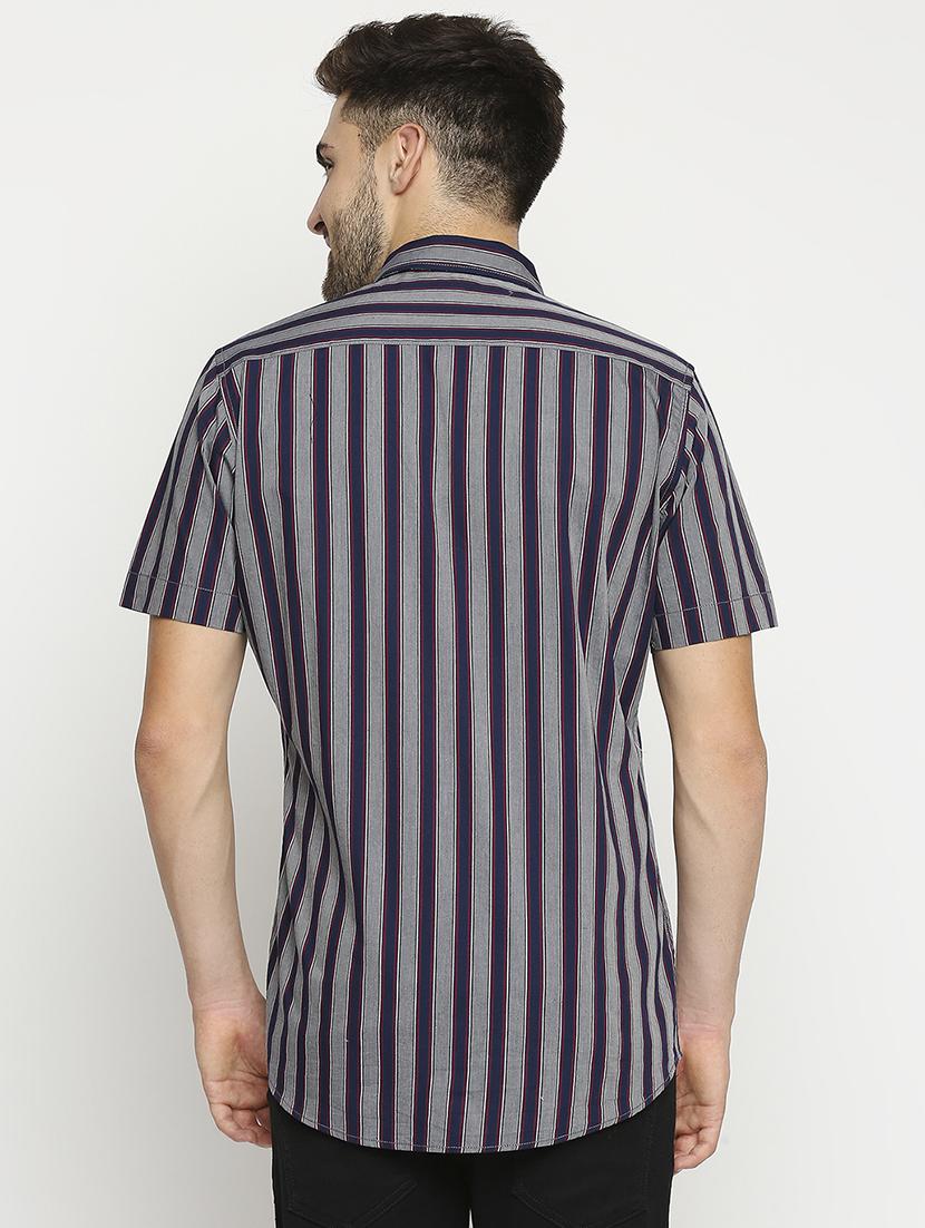 grey striped casual shirt - 17675949 - Zoom Image - 3