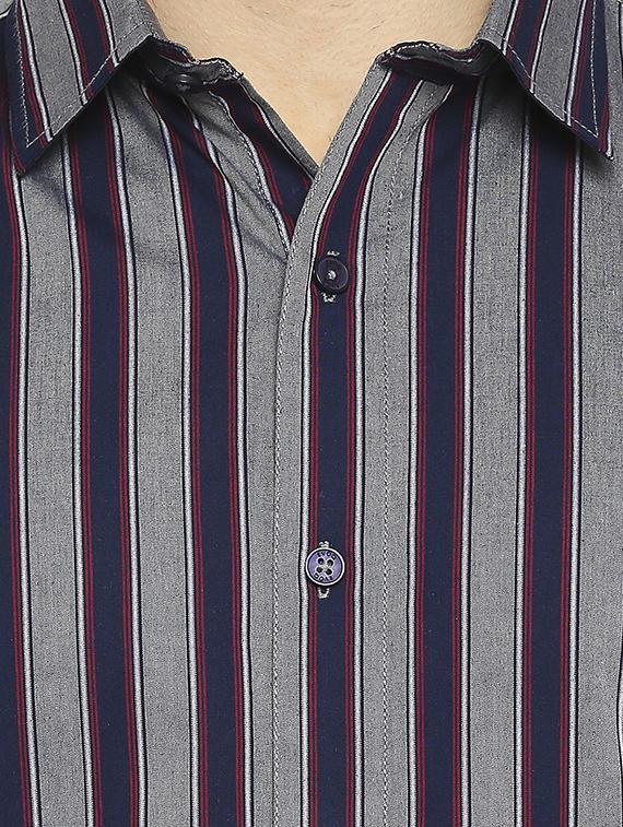 grey striped casual shirt - 17675949 - Zoom Image - 5