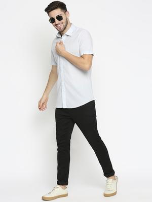 blue striped casual shirt - 17675950 - Standard Image - 4