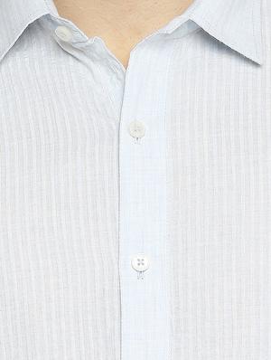 blue striped casual shirt - 17675950 - Standard Image - 5