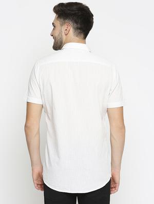 white striped casual shirt - 17675951 - Standard Image - 3