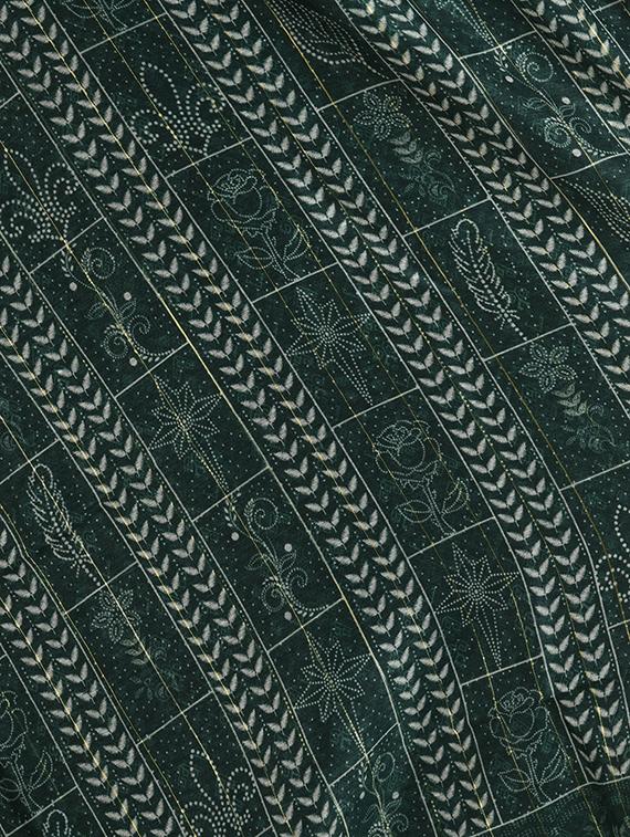 green silk blend printed dupatta - 17676449 - Zoom Image - 6