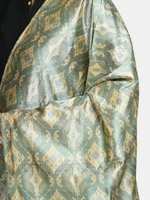 green silk blend printed dupatta - 17676450 - Standard Image - 6