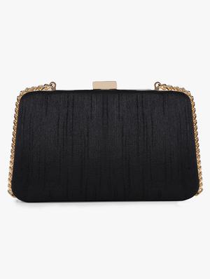 black silk box clutch - 17677027 - Standard Image - 2