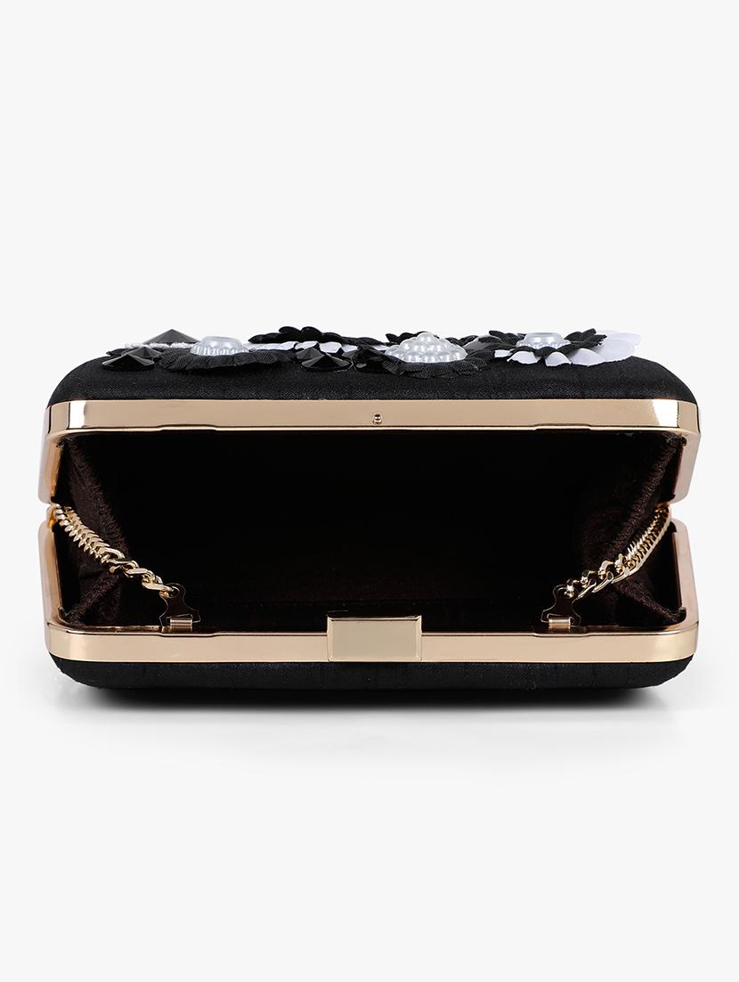 black silk box clutch - 17677027 - Zoom Image - 3