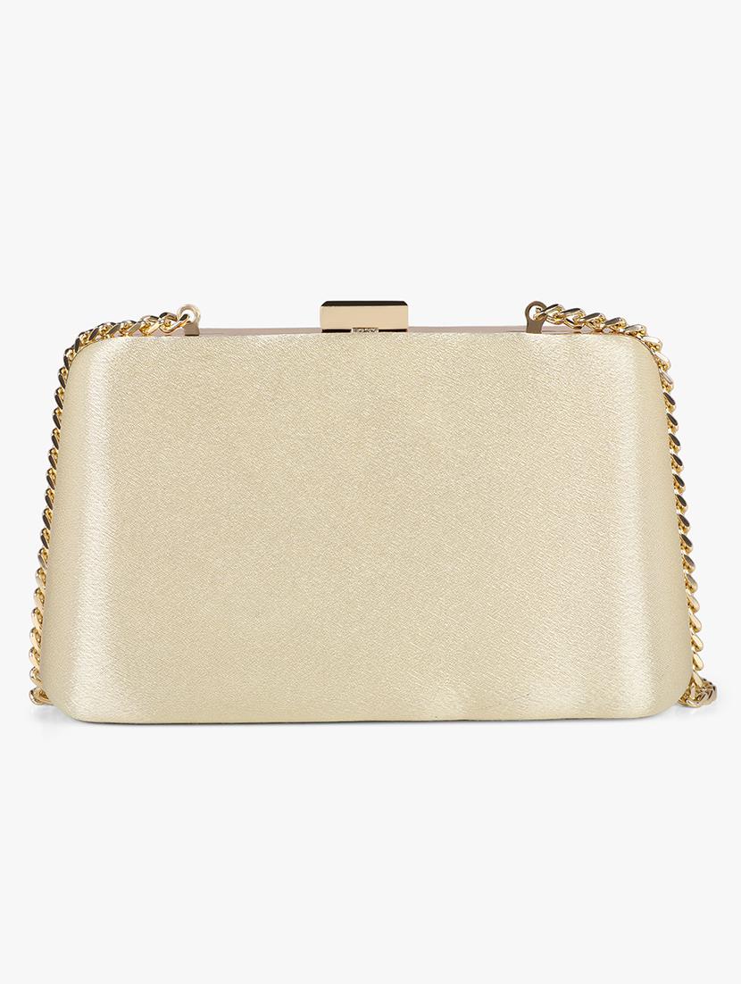 gold silk box clutch - 17677028 - Zoom Image - 2